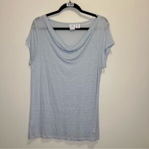 Halson Linen Cowl Neck Tee - Large